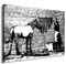 Fotoleinwand24 - Banksy Graffiti Art Washed Zebra / AA0138 / Bild auf Keilrahmen/Grau / 40x30 cm