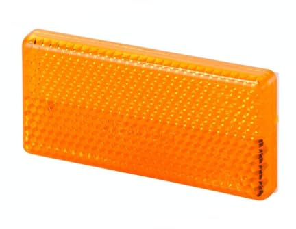 HELLA 8RA 004 412-001 Reflex Reflector - Lens Colour: Yellow - Glued
