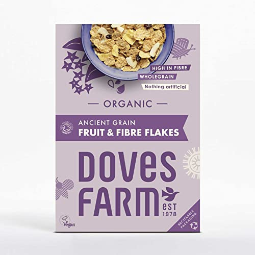 Doves Farm Fibre Flakes Breakfast Cereal - 5 X 375G