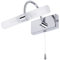 LITECRAFT Crista Wall Light Bathroom 2 Arm with Pull Switch - Polished Chrome