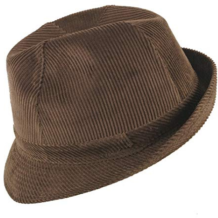 HUTX Stabiler Hausmeister Krause Kulthut - Der Klassische Trilby-Cordhut für echte Hausmänner - Kordhut in 100% Baumwolle