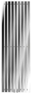 ECD Germany Radiatore Termosifone Termparredo Scaldasalviette Stella Verticale Piatto - 480x1400 mm - Cromato - Radiatore Scaldasalviette Asciugamani da bagno Verticale Piatto 480x1400 mm
