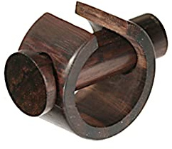 CHICNET Plug Narraholz Pin-Creole dunkel braun gemasert Holz-Pin Creole Organic Holz Piercing Ohrring Tube Flesh Tunnel Damen Herren 4mm - 16mm Dehnung