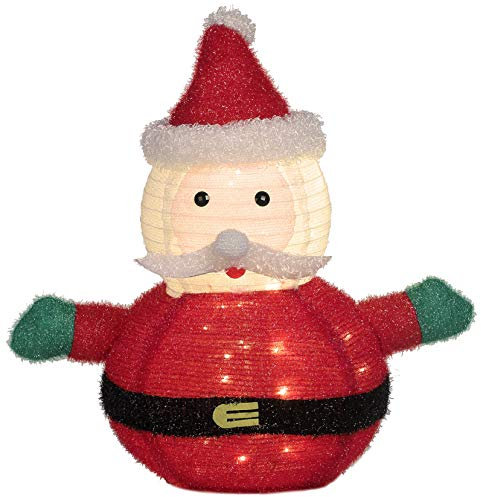 Gartenpirat Beleuchteter Weihnachtsmann 80 cm hoch 50 LED warmweiß mit Timer Lichterfigur Weihnachtsdekoration Weihnachten innen außen