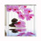 SonMo Duschvorhang Polyester Anti-Bakteriell Polyester Wasserdicht Badezimmer Vorhänge Duschvorhangringen Orchidee mit Steinen Weiß 180X200CM