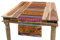ABAKUHAUS Mexikaner Tischläufer, Folk Vintage-Geometric, Esszimmer Küche Rechteckiger Dekorativer Tischläufer, 40 x 225 cm, Orange Magenta