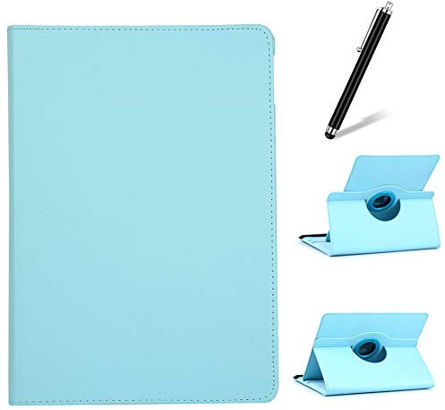 Artfeel Cover per Samsung Galaxy Tab 2 10.1 GT-P5100 P5110 P5113,Girevole 360 Gradi di Rotazione Supporto Custodia,Visualizzazione Multi-Angolo Sottile Leggero PU Pelle Flip Cover,Azzurro