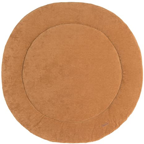 BO BABY'S ONLY - Laufgittereinlage Sense - Krabbeldecke für Baby - Spieldecke - Wunderbar weichem Rib Corduroy - Für runde Laufgittern - Caramel - Ø90 cm