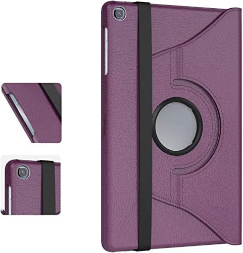 For Tab A 10.1 (2019) T510, T515 - Leather Rotate Case for Samsung Galaxy Tab A 10.1 (2019) - SM-T510, SM-T515-360° Rotating Stand Cover T515-Rotate (Purple)