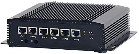 KINGDEL K10 6xLAN Mini PC, Firewall Appliance Network Security Server VPN Router with i5-8265U 4 Cores CPU(Up to3.9GHz), 16GB RAM, 256GB SSD, 4K: 4096x2304, HD Port, COM W-11 Pro