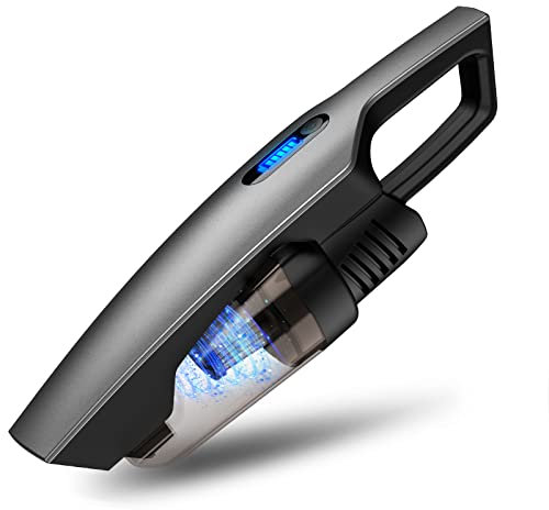 Tedisiy Akku Handstaubsauger Kabellos 7500PA (Nass, Trocken, Auto) - Waschbarer Rostfreier Stahl Filter, Tragbar für Küche, Auto, Flüssigkeit - Grau