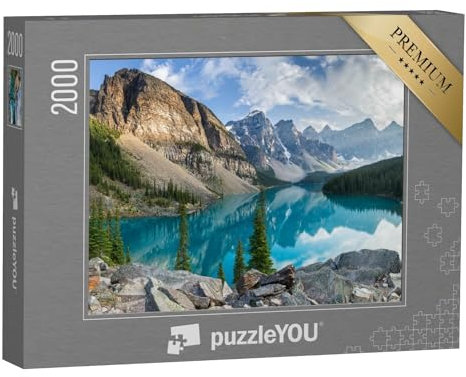 puzzleYOU: Puzzle 2000 Teile „Klarer Bergsee in der Wildnis Kanadas“ – aus der Puzzle-Kollektion USA, Natur, Amerika, Flüsse & Seen, Rocky Mountains