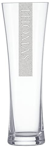 6 0,5l Biergläser mit Namens Gravur | 2er Set 0.5 Beer Basic Gläser mit Namen | Spülmaschinenfest | Bierglas + Individuelle Lasergravur - 6 Stück