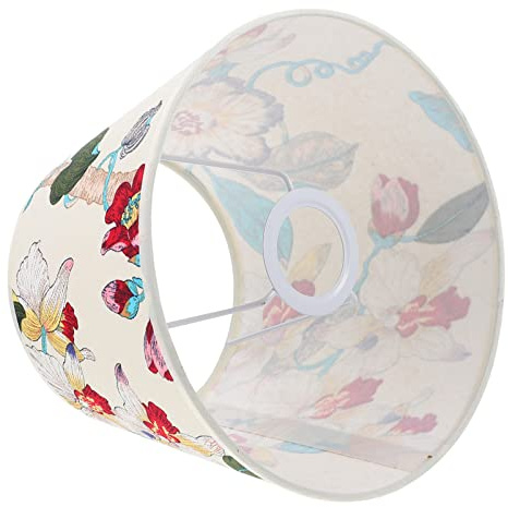 Lurrose Stoff Lampenschirm Hängelampe Wandlampe Tischlampe Textilschirm Ersatzschirm Kronleuchter Stehlampe Muster Trommel Lampenschirm Bogenlampe Stoffschirm für Nachtlicht Lampe Schatten