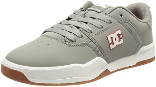 Dc Shoes Herren Central Sneaker, Grey/Grey/Red-Combo, 42 EU