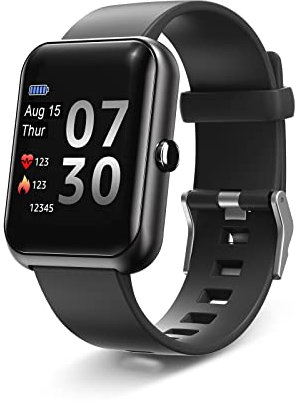 LEBEXY Smartwatch für Damen Herren | Schrittzähler Fitness Armband Tracker | Fitnessuhr mit Schrittzähler | Sportuhr Smart Watch, 1.3 Zoll (Nau Schwarz)