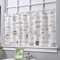Yaland Scheibengardine Blickdicht Bistrogardine wasserdicht Küche Kurz Fenster mit Lanhausstil Kinderzimmer Gardine mit Schlaufen Vintage (BXH 90x45cm) 1 Stück