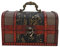 Coffre au Trésor en Bois Décoratif Vintage, Coffre au Trésor Oriental de Style Chinois Coffre au TréSor RéTro Coffre de Pirate Bijoux Jouet Boîte en Bois pour Livres Cartes Collection(#1 klein)