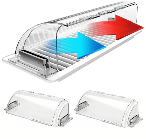 SKSFLY Air Vent Deflectors, Adjustable Magnetic, 9-15 Inches, 2 Pack