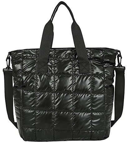 HIMS Damen Stepptasche Umhängetasche Nylon Einkaufstasche Damen Baumwolle Gepolsterte Gesteppte Umhängetasche Schultertaschen und großem Fassungsvermögen