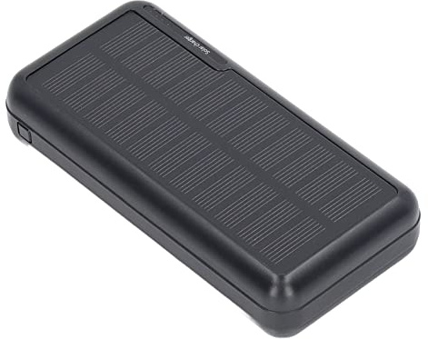 Solar Power Bank, 30000mAh Capacity Dual USB Port Portable Solar Powered Backup Power Bank for Outdoor Camping Hiking