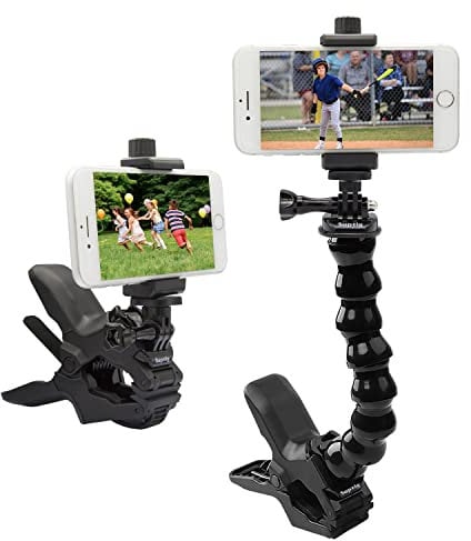 Suptig Handyhalterung, Schwanenhals-Halterung, Handy-Klemmclip für Stange, Handy-Halterung, kompatibel mit All iPhone, Samrt Phone.