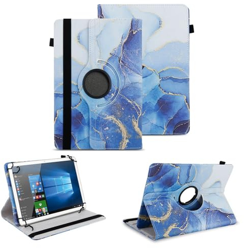 Tablet Schutzhülle kompatibel mit PEAQ Tablet PET 100 101 1008 10,1 Zoll Hülle 360 Grad Drehbar Tasche ultradünne Kunstleder Tablethülle Standfunktion 360° Drehbar Case