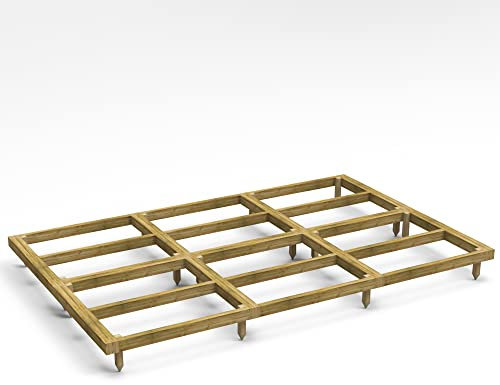 Powersheds High Grade Premium Wooden Shed Base with 90 x 50 mm Pressure Treated Tanalised Timber Bearers, Easy Assembly Instructions, for all your Storage, Garden & Outdoor Needs