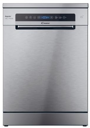 Candy Rapidò CF 3C7F0X, Lavavajillas 60 CM, 13 Servicios, Digital, WIFI, 8 Programas, Motor Inverter, Inicio Diferido 1-23H, Indicador Sal y Abrillantador, Maxi - Ladle, 47DB, Inox