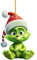 Buyaole Weihnachtsschmuck G-rinch,Zehn Arten der Acryl-Anhänger Grinch-Weihnachtsbaumschmuck 2023 fröhliche lustige Puppen Ornamente für Weihnachtsbaum-Dekorationen D