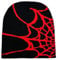 WAMSOLE Y2k Spider Beanie Mützen MEA Culpa Strickmütze Streetwear Kopfbedeckung Winter Wolle Acryl Knit Skull Cap für Herren Damen, Spider-Schwarz / Rot, Einheitsgröße