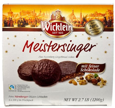 Wicklein Meistersinger Feine Nürnberger Oblaten-Lebkuchen Box mit feiner Schokolade 1200g