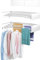 kenvc Séchoir à linge pliable : séchoir à linge mural – 60 cm de large 2,5 m linéaire 4 tiges en aluminium, capacité de 18,1 kg avec gabarit mural et embout de tournevis (blanc, 24)