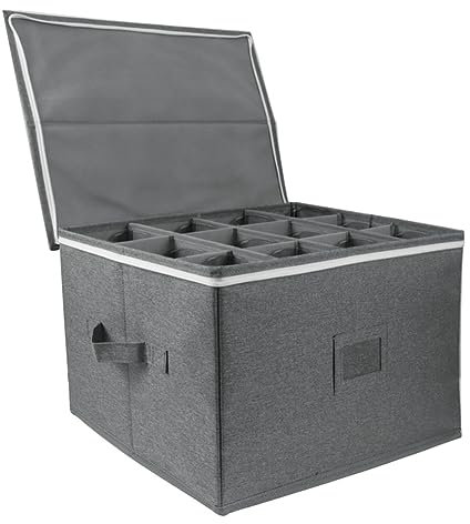JOUSE Caja de Almacenamiento de Copas de Vino Caja de Almacenamiento de Copas Plegable