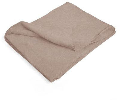 Setex Premium-Kuscheldecke, 85% Baumwolle/15% Polyester, Decke als Zimmer-Deko, Schlafzimmer-Deko und mehr, 200 x 150 cm große Tagesdecke, Beige