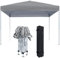 FIVMEN Pavillon 3x3m Faltpavillon mit Tragetasche Faltzelt Polyester UV Schutz Faltbar Partyzelt Wasserdicht Windschutz Gartenpavillon Zelt Outdoor, Type A (Grau)