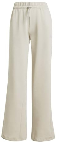adidas Damen Essentials Small Logo Feel Cozy Open Hem Pants, Wonder Alumina/White, S Short