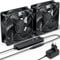 upHere AC 220V PC Lüfter,Dual Kugellager mit 5 Einstellbar,AC Geschwindigkeit Kontrolle DC 12V Kühlung Lüfter für Laptop, 120 x 38mm,D1K2（2 Stück）