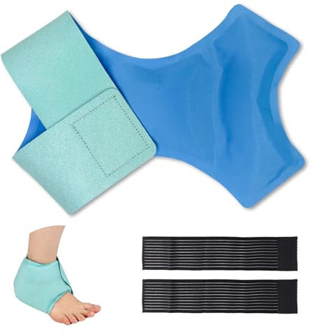 Swavitie Poche de Glace en Gel Cheville Compresse Chaud-Froid Réutilisable Coussinet de Refroidissement Cheville Poche de Gel Froid pour Entorse de la Cheville Gonflement Tendinite Rhumatisme
