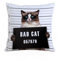 AELKSP Kissenbezug Kissenhülle Haus Dekorativ Für Jungen/Mädchen Wohnzimmer Schlafzimmer Sofa Stuhl Kissenbezüge,Die mürrische Katze hält in ihren Pfoten EIN Schild mit der Aufschrift. Mürri,40x40 cm