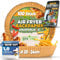 KNUSPERLIEBE® Backpapier für Heißluftfritteuse XXL 20-25cm 5-7,3 L, 100 Stück Airfryer Liner, Ölbeständig Antihaft Einwegschalen Pergamentpapier Für: Philips,COSORI