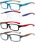 Eyglajdd Lesebrille für Damen Herren,4er Packe Blaulichtblockierende Brillen +1,75 Weiß Lila/Schwarz Rot/Blau/Schwarz Braun