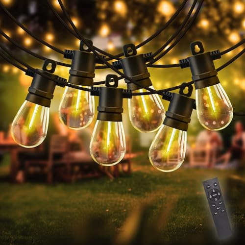 SKYLANTERN® Guirlande lumineuse exterieure 15m avec 15 ampoules LED dimmables, idéale pour décoration intérieure et guirlande lumineuse chambre, parfaite comme guirlande guinguette exterieur.