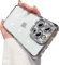 Case for iPhone 16 Pro Max, Diamond Glitter Phone Case [Ultra Slim] Scratch Resistant Sparkle Bling Gel Rubber Soft Skin Silicone [Protective Case] Clear Cover for iPhone 16 Pro Max - Silver
