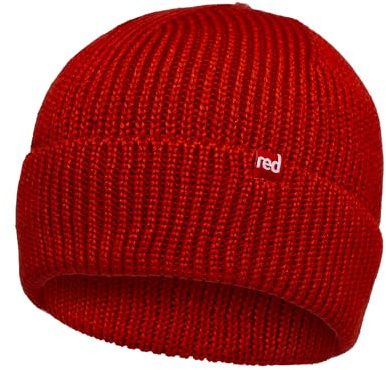 Red Original Eddy Beanie Hat – Unisex - Recycled Polyester (Red, One Size)