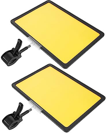 NUOBESTY Lot De 2 Porte-affiches A4 Avec Clips Rotatifs Porte-étiquettes En Plastique Pour Magasins Et Supermarchés