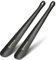 ZOMAKE Calzascarpe Lungo Acciaio Inox 2 Pezzi- 42 cm Calzascarpe Metallo per Anziani Uomo Donna Calzascarpe Manico Lunghi Calzante per Scarpe Resistente Calzascarpe da Stivali(Nero)