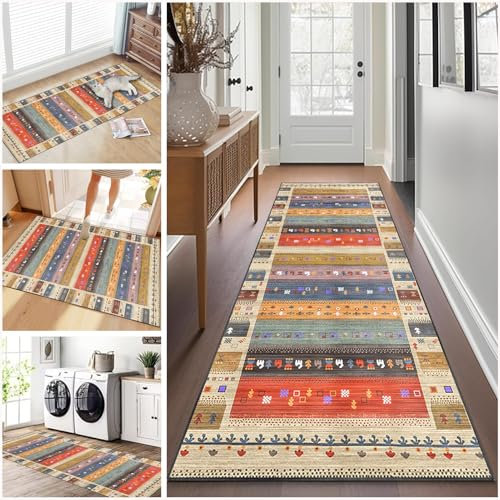 Alfombras Pasillo Largos Modernas 40 x 200 cm Alfombras Cocina Antideslizante Lavables Alfombra Corredor para Puerta Cocina Alfombra para Pasillo Cocina Alfombra Entrada Interior Absorbente Felpudo