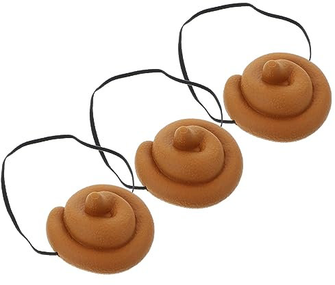 OFFIGAM 3Stücke Witzige Poop Hüte Lustige Kopfbedeckung Für Partys Aprilscherz Und Unisex Kackhaufen Headdress Requisiten Für Spaß Und Scherze