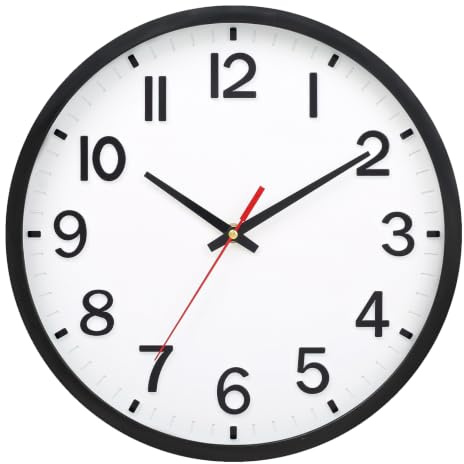30 cm Lautlos Wanduhr Ohne Tickgeräusche, Moderne Batteriebetriebene Uhr | für Zuhause,Wohnzimmer, Schlafzimmer, Küche,Büro, Wanddekoration (Schwarz weiß,30CM)